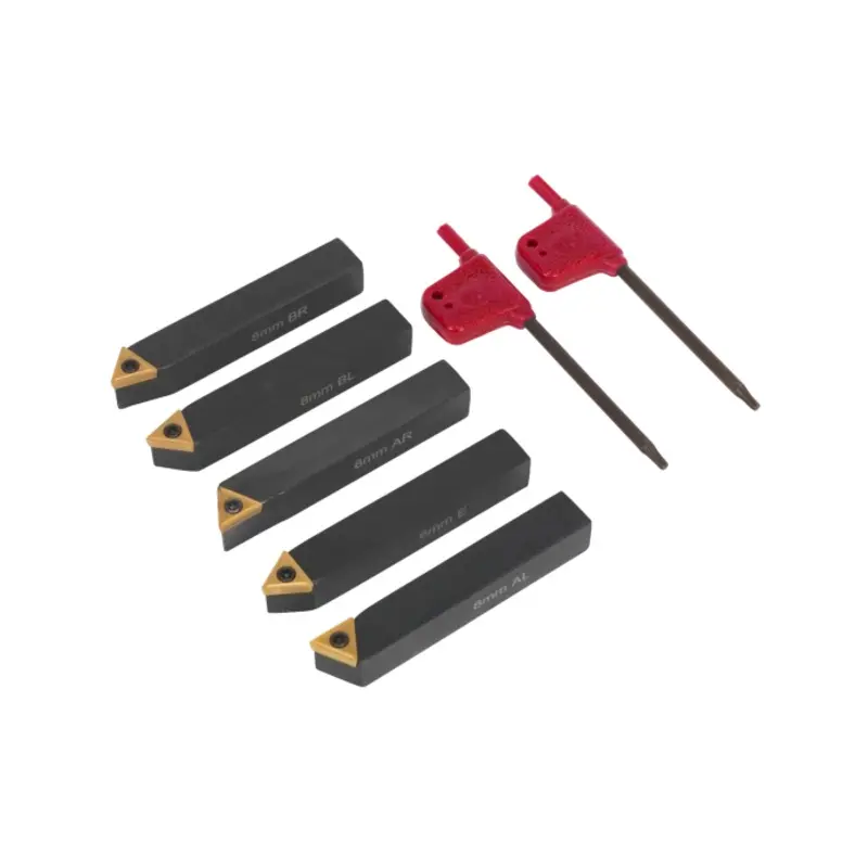 Sealey Indexable 8mm Lathe Turning Tool Set 5pc