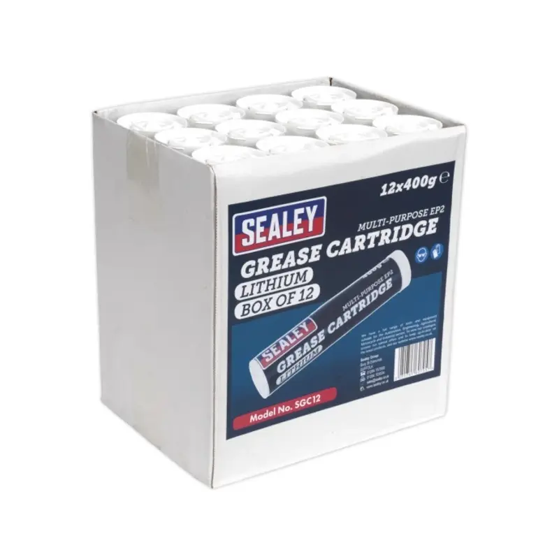 Sealey Grease Cartridge EP2 Lithium 400g Pack of 12