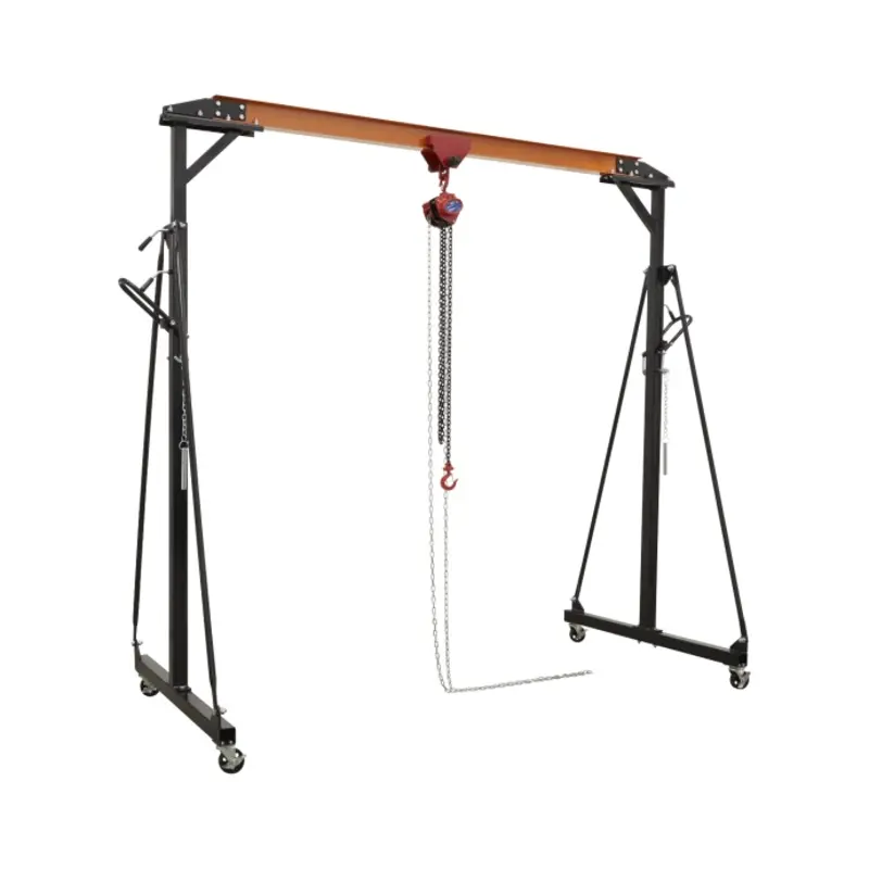 Sealey Portable Lifting Gantry Crane Adjustable 0.5 Tonne & Hoist Combo