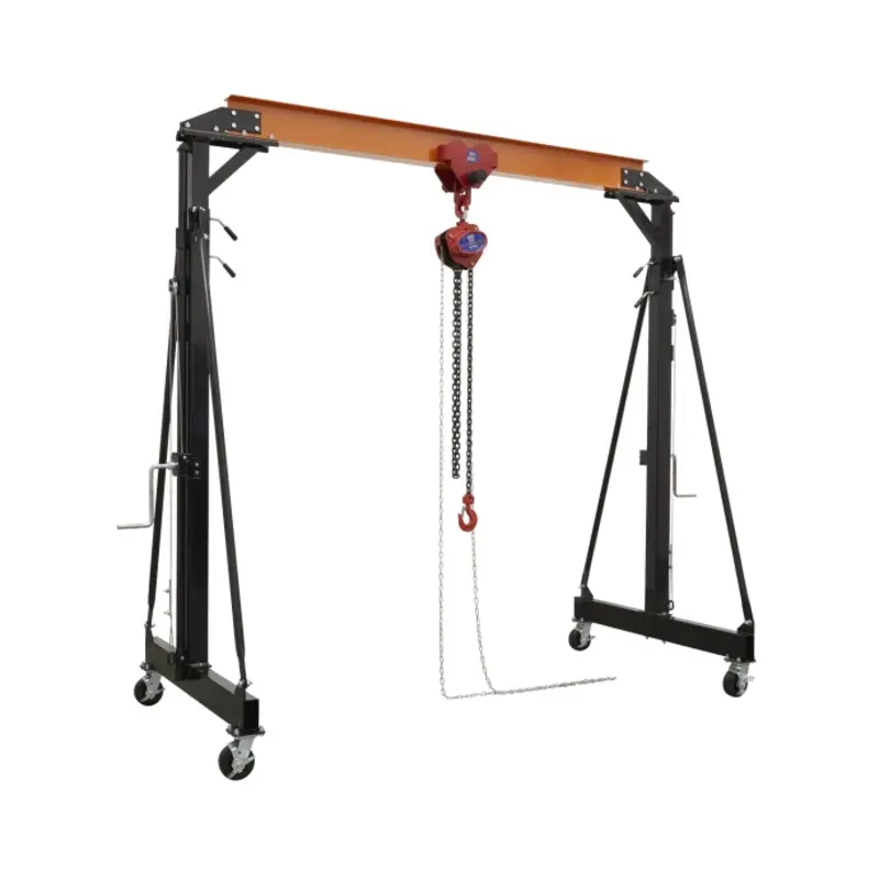 Sealey Portable Lifting Gantry Crane Adjustable 2 Tonne & Hoist Combo