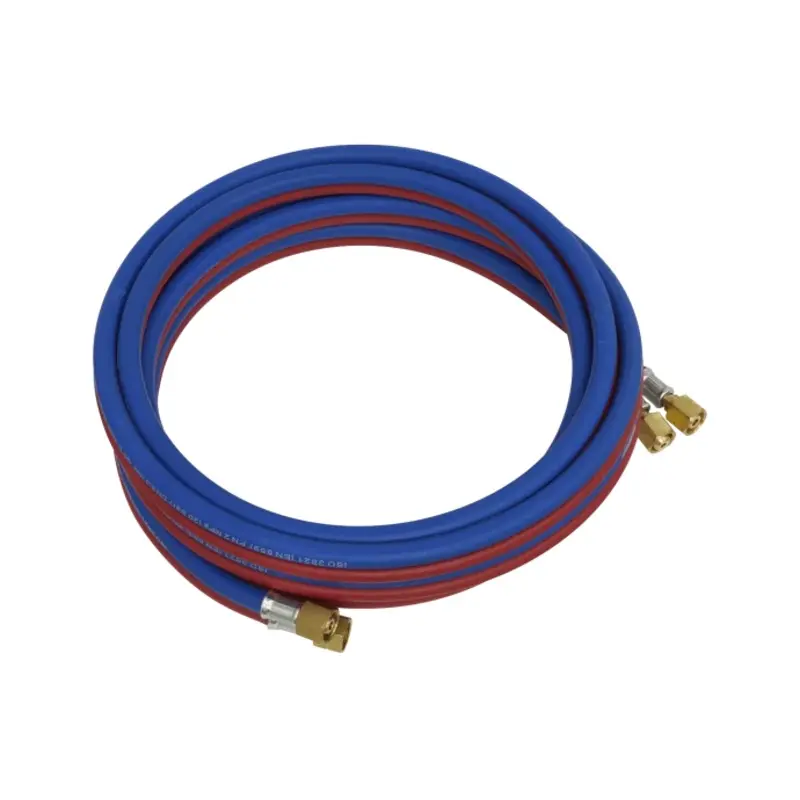 Sealey Twin Rubber Hose Set Oxy Acetylene 5m