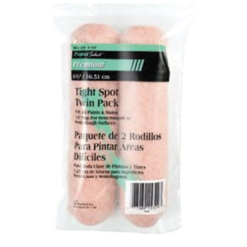 LINZER Project Select RC153-2 Mini Roller, 6-1/2 in L, 1/2 in Thick Nap, Polyester Cover, Pink