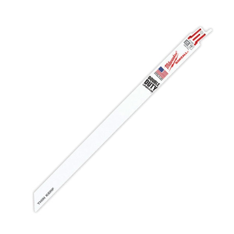 Milwaukee SAWZALL Sawzall 48-00-5189 Reciprocating Saw Blade, 12 in L, Thin Kerf Teeth, Flexible Cut, 18 TPI