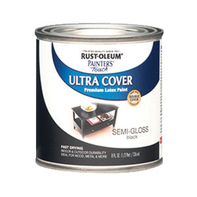 PAINTER'S Touch 2X ULTRA COVER 1974730 Enamel Paint, Water Base, Black, Semi-Gloss, 40 to 90 sq-ft Coverage Area, Can