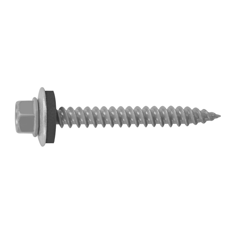 Teks 21414 Roofing Screw, Imperial, #9 Thread, 1-1/2 in L, Sharp Point, Steel
